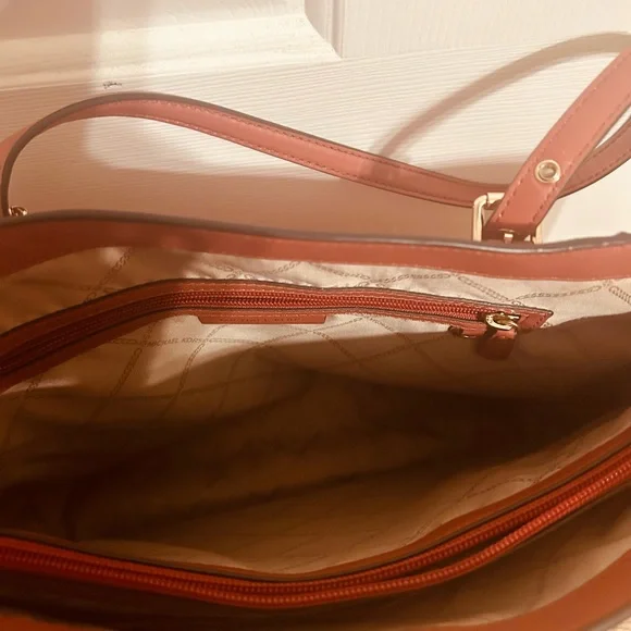Michael Kors Rose and Beige Signature Tote - Picture 7 of 7